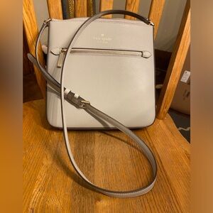 Kate Spade Gray Crossbody Bag with Silver Hardware